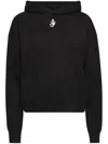Jw Anderson J. W. Anderson Cropped Black Hoodie With Subtle Branding And Relaxed Fit In Black