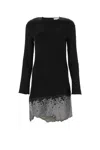 Jw Anderson J.w. Anderson Glitter-embellished Satin Minidress In Black