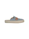 Jw Anderson Suede Lace-front Platform Espadrille In Blue
