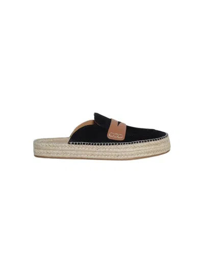 Jw Anderson J. W. Anderson Espadrille Loafer Mules Navy In Black