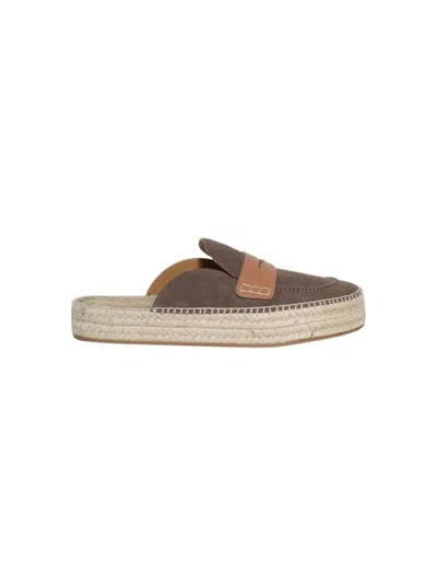 JW ANDERSON J. W. ANDERSON ESPADRILLE LOAFER MULES TAUPE