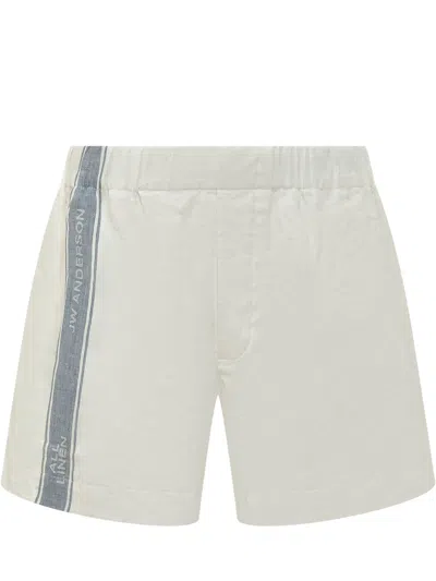 Jw Anderson J. W. Anderson Fascia Theterale Logo Shorts In Gray