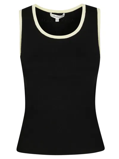 JW ANDERSON J. W. ANDERSON FITTED BLACK RIBBED VEST WITH CONTRASTING TRIM