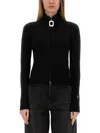 Jw Anderson J. W. Anderson Fitted Cardigan With Zipper In Black