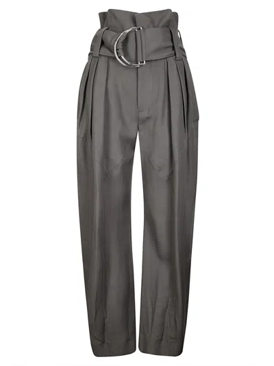 Jw Anderson J. W. Anderson High Waisted Trousers, Wide Leg With Darts In Gray
