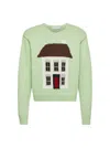 Jw Anderson J. W. Anderson House Intarsia Sweater Spearmint In Green