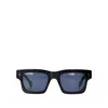 Jw Anderson Ssense Exclusive Black Rectangle Sunglasses In Brown