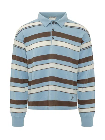 Jw Anderson J. W. Anderson Knit Rugband Polo In Blue