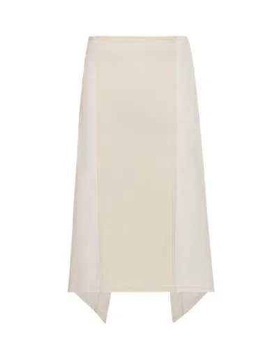 Jw Anderson J. W. Anderson Layered Midi Skirt In Neutral