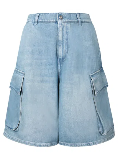 JW ANDERSON J. W. ANDERSON LIGHT BLUE DENIM BERMUDA SHORTS