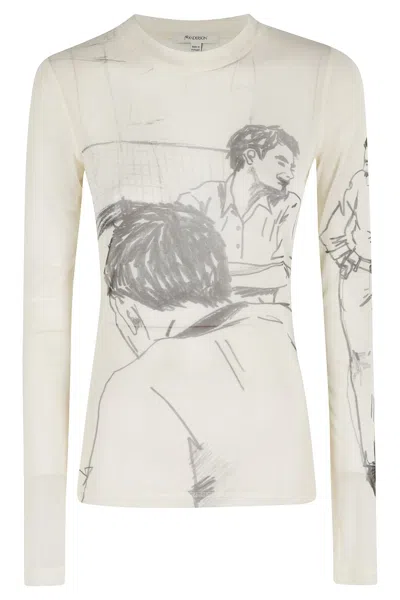Jw Anderson J. W. Anderson Long Sleeve Jersey Underpinning In Neutral