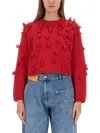 Jw Anderson J. W. Anderson Loop Cropped Jersey In Red