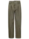 Jw Anderson J. W. Anderson Mid-rise Trousers With Pleats In Green