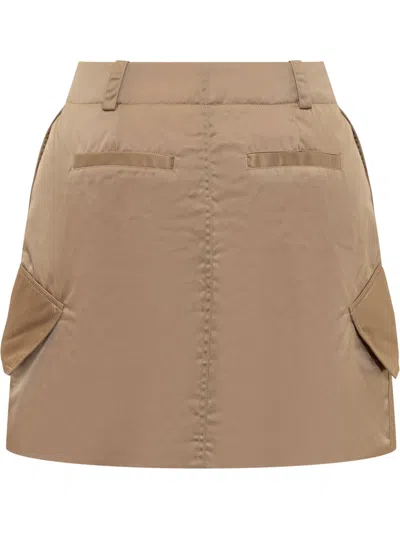 Jw Anderson J. W. Anderson Mini Cargo Skirt With Quilted Details In Animal Print