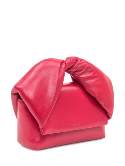 Jw Anderson J. W. Anderson Mini Leather Clutch Bag In Crimson Red