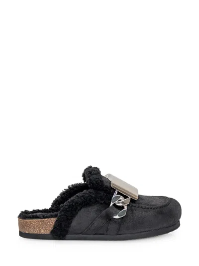 Jw Anderson J. W. Anderson Mini Stylish Sterling Sandals In Black Bracel Silver