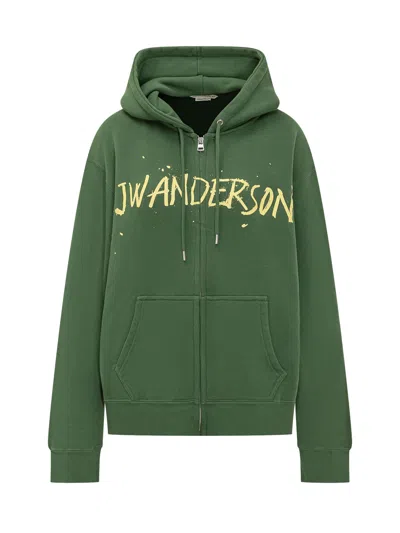 Jw Anderson J. W. Anderson Mini Sweatshirt With Logo Print In Green