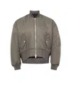 Jw Anderson J. W. Anderson Oversized Curved Hem Bomber Jacket In Gray