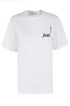 Jw Anderson Oversized Organic Cotton T-shirt In White