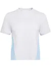 Jw Anderson Panelled Cropped T-shirt With Anchor Embroidery In White