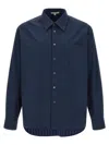 Jw Anderson Patchword Striped Shirt And Blouse Blue In Blue