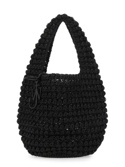 Jw Anderson J. W. Anderson Popcorn Basketball Big Bag In Black