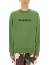 Jw Anderson Logo Crew Neck Sweater In Green