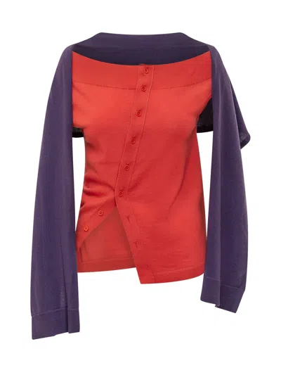 Jw Anderson J. W. Anderson Shoulofr Tank Top - Mini Style In Red