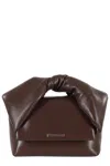 Jw Anderson Chocolate Nappa Leather Medium Twister Handbag In Brown