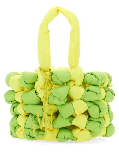 Jw Anderson J. W. Anderson Small Woven Tote Bag In Green