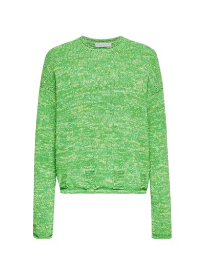 Jw Anderson J. W. Anderson Space Dye Sweater Apple In Green