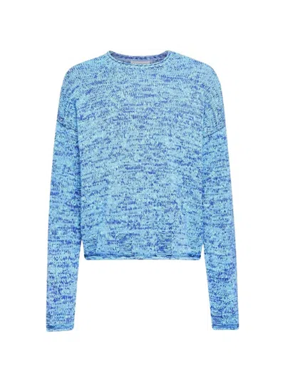 Jw Anderson J. W. Anderson Space Dye Sweater Aqua In Blue