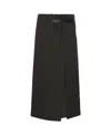 Jw Anderson J. W. Anderson Strap Detail Slit Skirt In Black