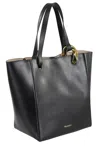 Jw Anderson J. W. Anderson Structured Black Leather Corner Tote In Black