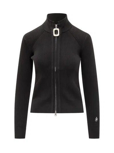 Jw Anderson J. W. Anderson Stylish Cardigan With Zip Closure In Black