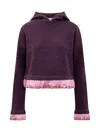 Jw Anderson J.w. Anderson Jwanchor Satin Trimmed Sweatshirt In Purple