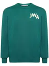 Jw Anderson Jwa Crew Neck Sweater In Green