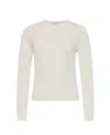 Jw Anderson J. W. Anderson Textured Waffle Knit Long Sleeve Henley Top In White