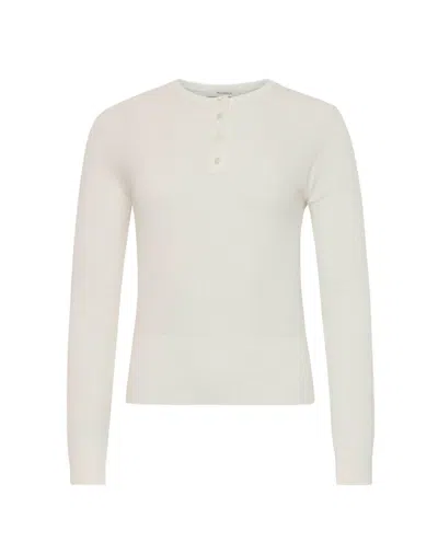 JW ANDERSON J. W. ANDERSON TEXTURED WAFFLE KNIT LONG SLEEVE HENLEY TOP