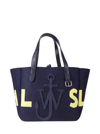 Jw Anderson J. W. Anderson Top Knot Closure Tote Bag In Blue