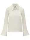 Jw Anderson J. W. Anderson Flared Cuffs White Knitwear In White