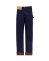 Jw Anderson J. W. Anderson Turn Up Twisted Workwear Jeans In Blue