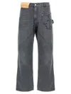 Jw Anderson Twisted Jeans In Gray