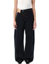 Jw Anderson Twisted Jeans In Black