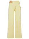 Jw Anderson J. W. Anderson Workwear' Cotton Pants With Yellow Twisted Leg In Yellow