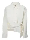 Jw Anderson J. W. Anderson Twisted Design Shirt With Side Tie In White