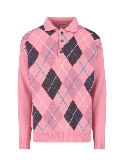 Jw Anderson J. W. Anderson-inspired Lambswool Sweater For Men In Pink