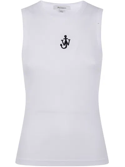 JW ANDERSON J. W.ANDERSON ANCHOR EMBROIDERY VEST,JO0248.PG1717 097 001 WHITE