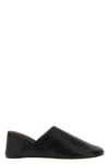 Jw Anderson Babouche Flat Leather Mules Round Toe In Black