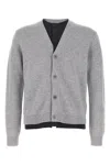 Jw Anderson Contrast Layered Cardigan In Gray